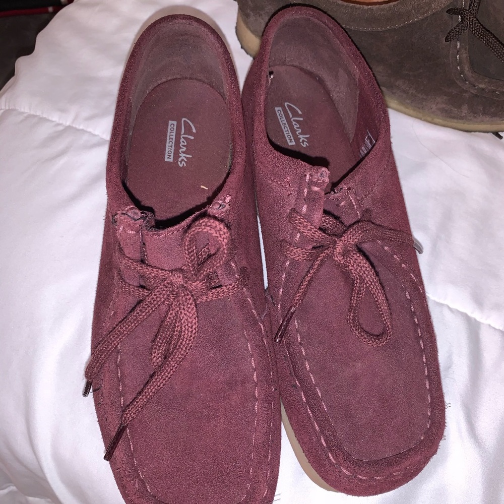 Brand New Purple Clark Wallabee’s!!